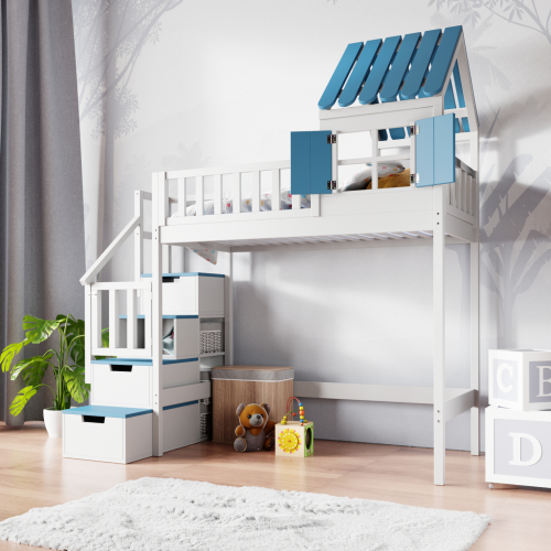 Hytteseng på hems 90 x 200